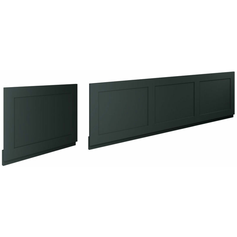 Orbit End Bath Panel 700mm h x 480mm/560mm w - Charcoal Grey