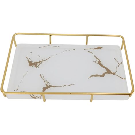 Bathroom Vanity Tray Modern Stylish Anti Slip Kitchen Sink Countertop Storage Organizer L White