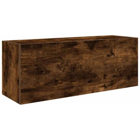 Bathroom Wall Cabinet Smoked Oak 80x25x30 cm Engineered Wood vidaXL