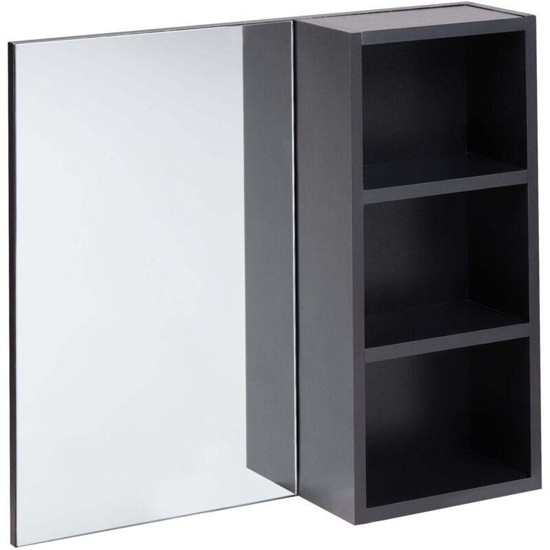 Beliani - Bathroom Wall Mounted Cabinet With Mirrored Cupboard Black Joinville