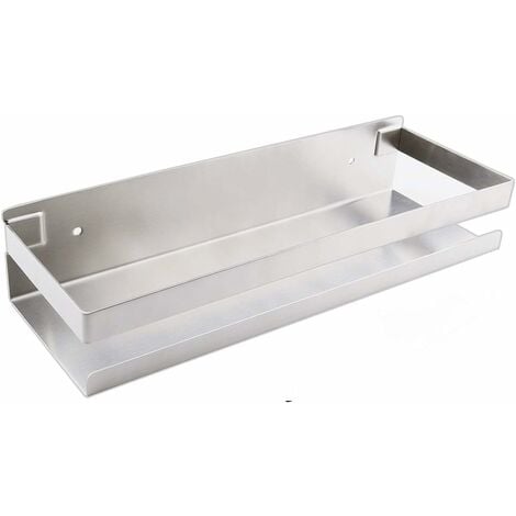 Bathroom Wall Shelf 20-40cm Modern Matte Black Bathroom Kitchen Shower Brushed（30X10.5X6cm）
