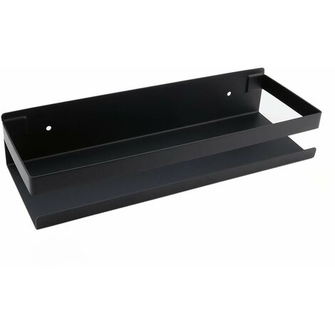 Bathroom Wall Shelf Bathroom Accessories 20-40cm Black Modern Bathroom Shelf for Kitchen Shower Shampoo 30cm