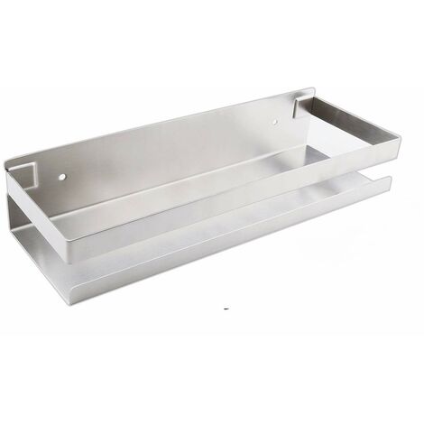 Bathroom Wall Shelf Bathroom Accessories 20-40cm Brushed Silver Modern Bathroom Shelf for Kitchen Shower Shampoo 30cm