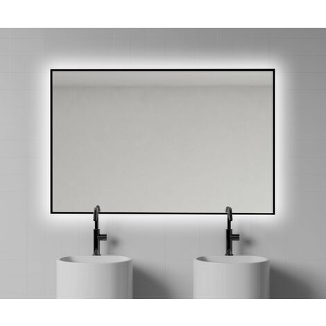 BATHSTAGE 67663 B-951 H/V Espejo Reversible 80x100 cm Marco aluminio Negro - ref: BS-67663