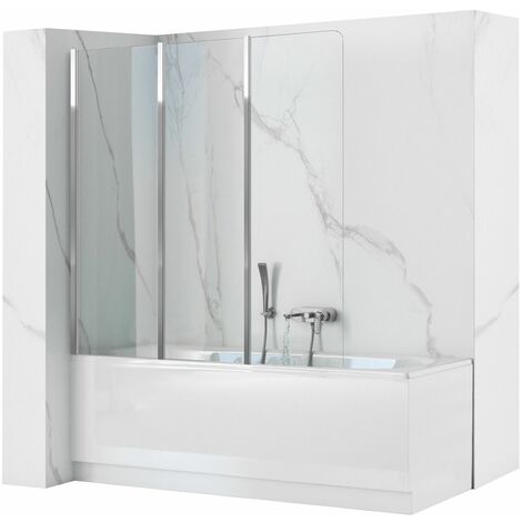 Bathtub Screen REA Agat-3 Chrome 120
