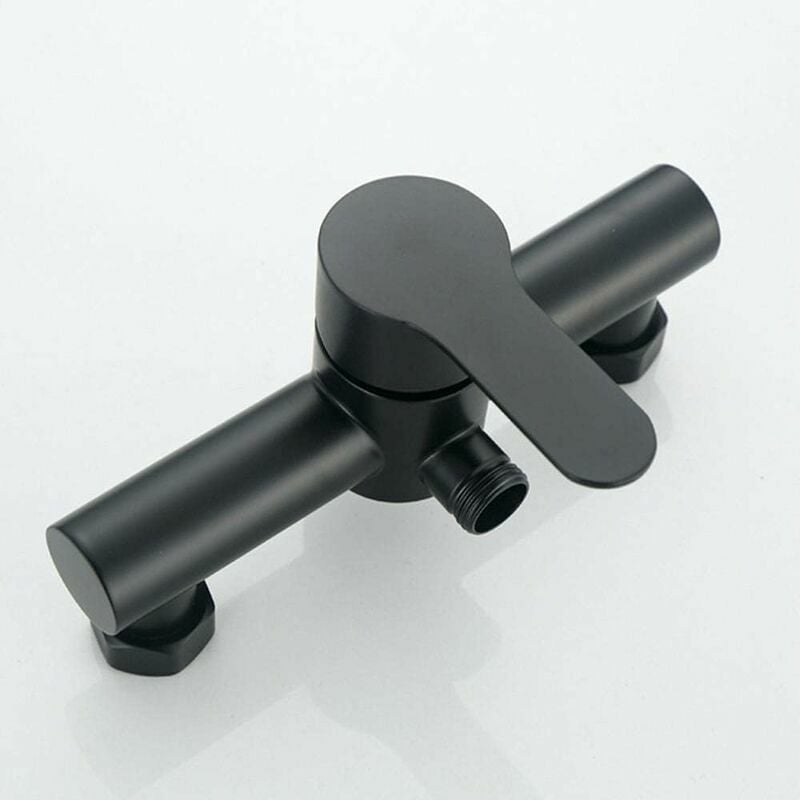 Bathtub Shower Faucet Black Stainless Steel Bathroom Tub Shower Faucet Wall Mounted Shower Head