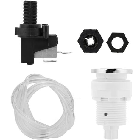 Bathtub Waste Garbage Tub Self lock Air Pressure Switch Button Air Hose Micro Switch