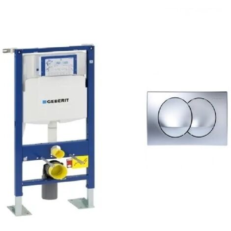 BATI SUPPORT GEBERIT AUTOPORTANT COMPLET + PLAQUE DELTA CHROME