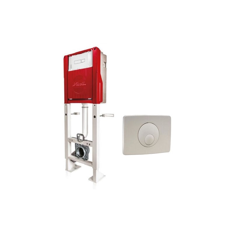 Bati-support Nicoll pour wc auto-portant - Polymère/acier Happy support + plaque - WBS2PAP