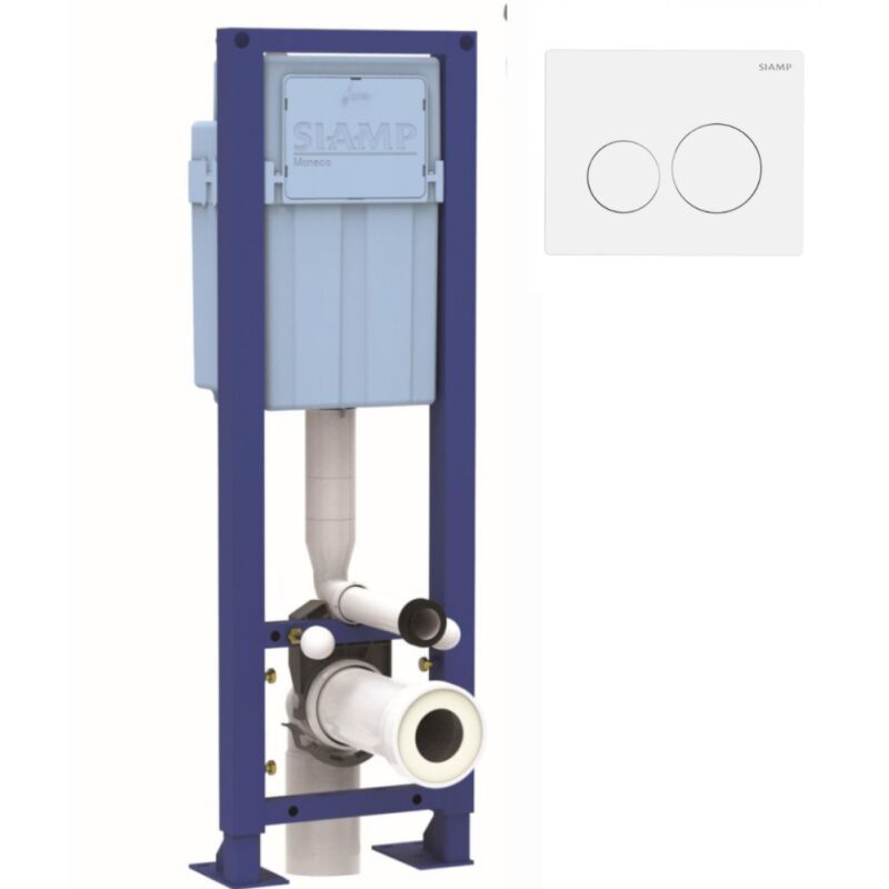 Bati support Siamp Ingenio Premium quieto + plaque de commande blanche