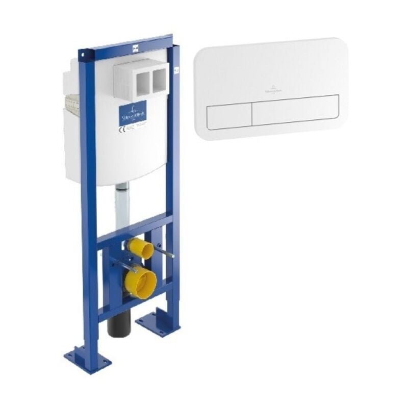 Bâti-support autoportant wc villeroy et boch Viconnect avec plaque blanche