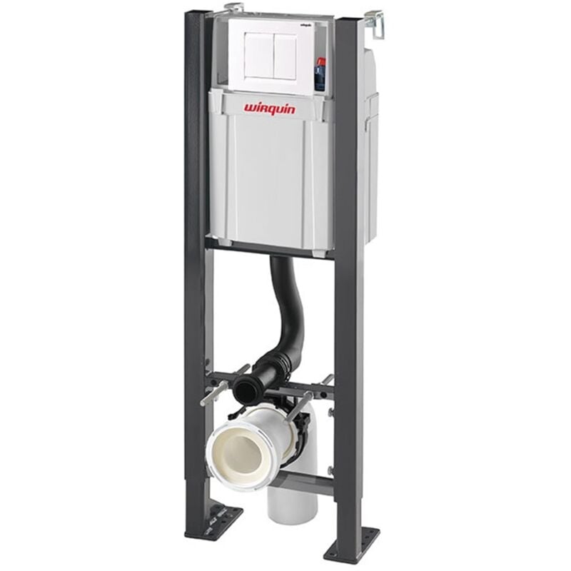 Wirquin Pro - Bâti-support autoportant compact Plus avec plaque de commande essentiel blanche - Bâti-support autoportant compact Plus avec plaque de