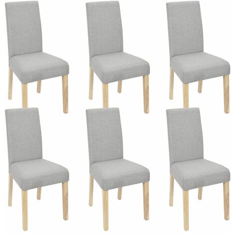 Lot de 6 chaises de salle à manger grises Minsk - Tendance Scandinave