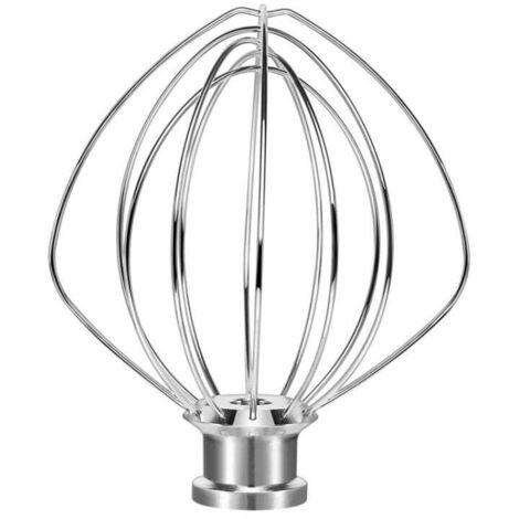 Batidor de acero inoxidable KZQ K45WW compatible con batidora de crema de huevos Kitchen-Aid KSM90 K45 KSM150