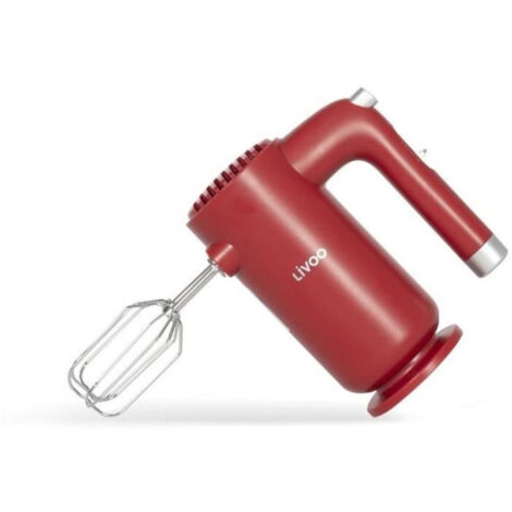 Batidor eléctrico - LIVOO - DOP243R - 250 W - 5 velocidades - Rojo
