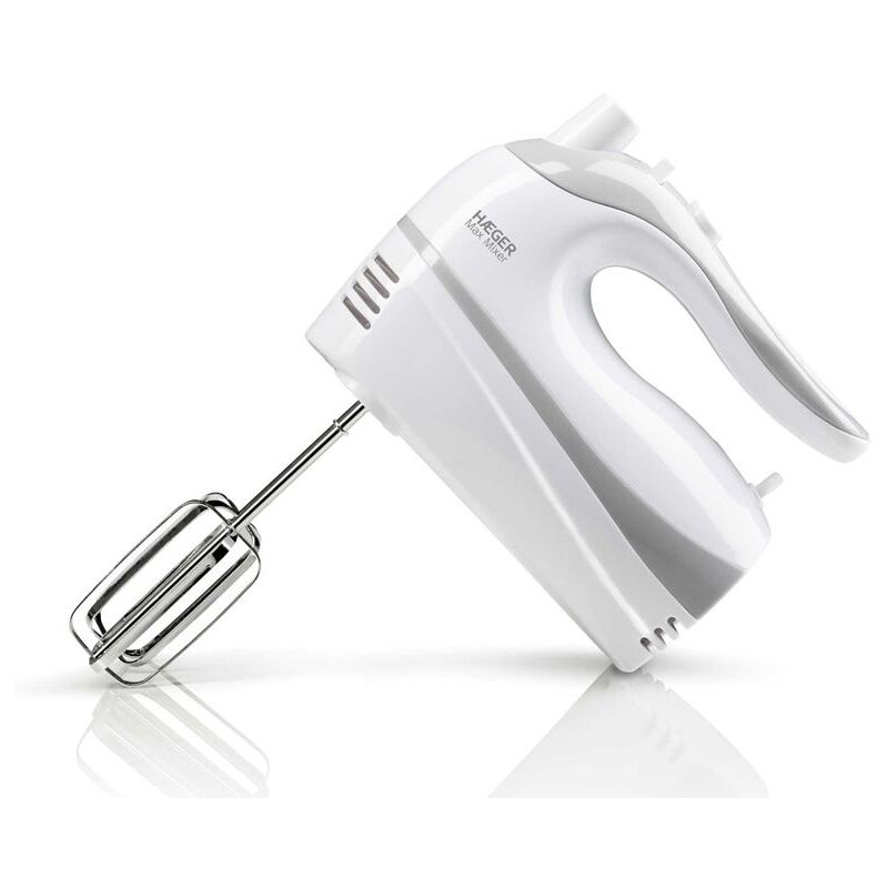 Haeger - Mélangeur pâtissier max mixer 500w - 5 vitesses + turbo - 2 batteurs - 2 lames mélangeuses - 2 lames pétrisseuses