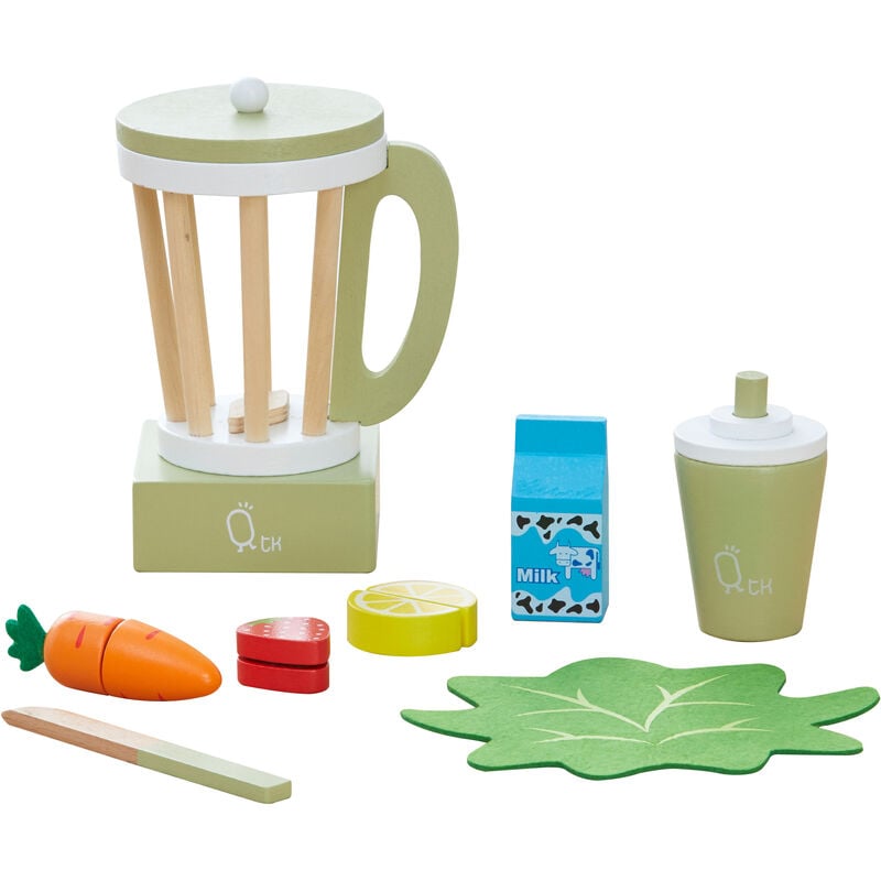 

Batidora con accesorios de cocina de madera Little Chef Frankfurt en color verde, 13 piezas TK-W00008 - Teamson Kids