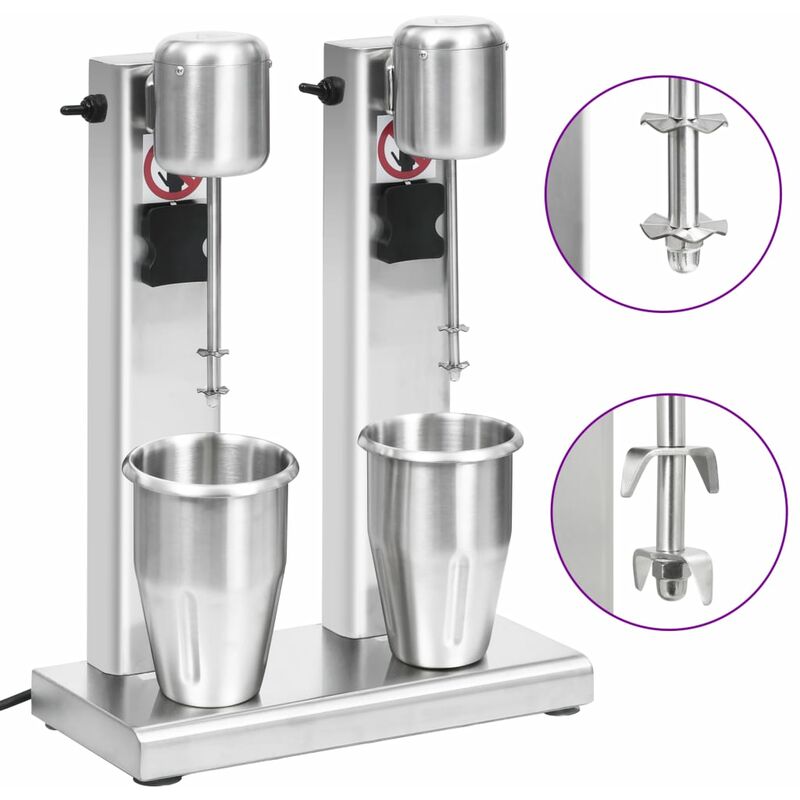 

BHD - Batidora de batidos con doble vaso de acero inoxidable 2 L