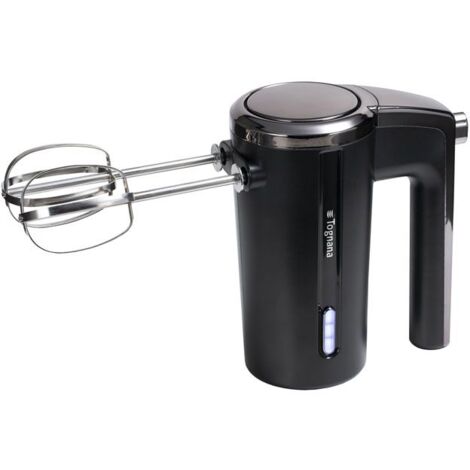 Batidora De Mano Inalámbrica Recargable Plástico-Acero Inoxidable Negro