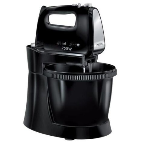 Batidora de mano mpm mmr-20z/c  con bol giratorio negro