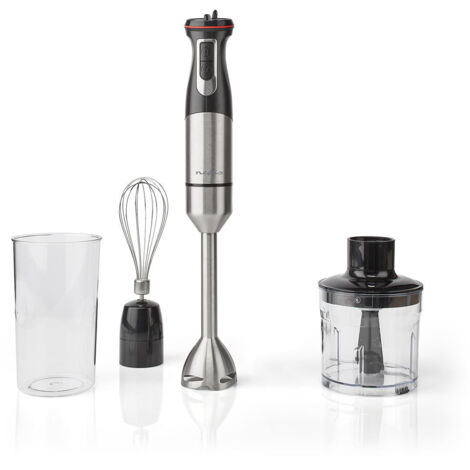 batidora de mano multifunción 800w aluminio/negro - KAHB400CAL - nedis -