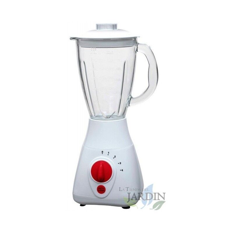 

Batidora de vaso 550W, 1.5 litros, 4 velocidades y jarra de cristal