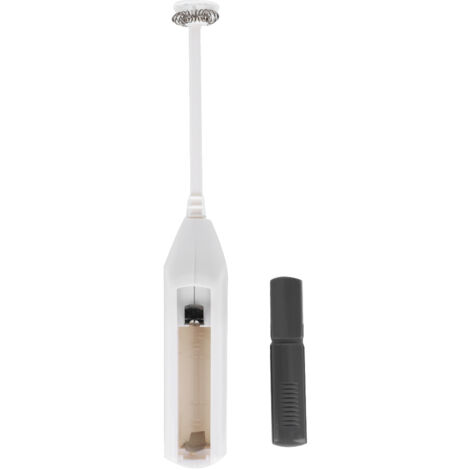 Batidora eléctrica portátil de cocina F-012 para batir huevos, café, leche y otras bebidas. Fabricada en ABS, mide 19,9 cm y funciona con 2 pilas AA (no incluidas).