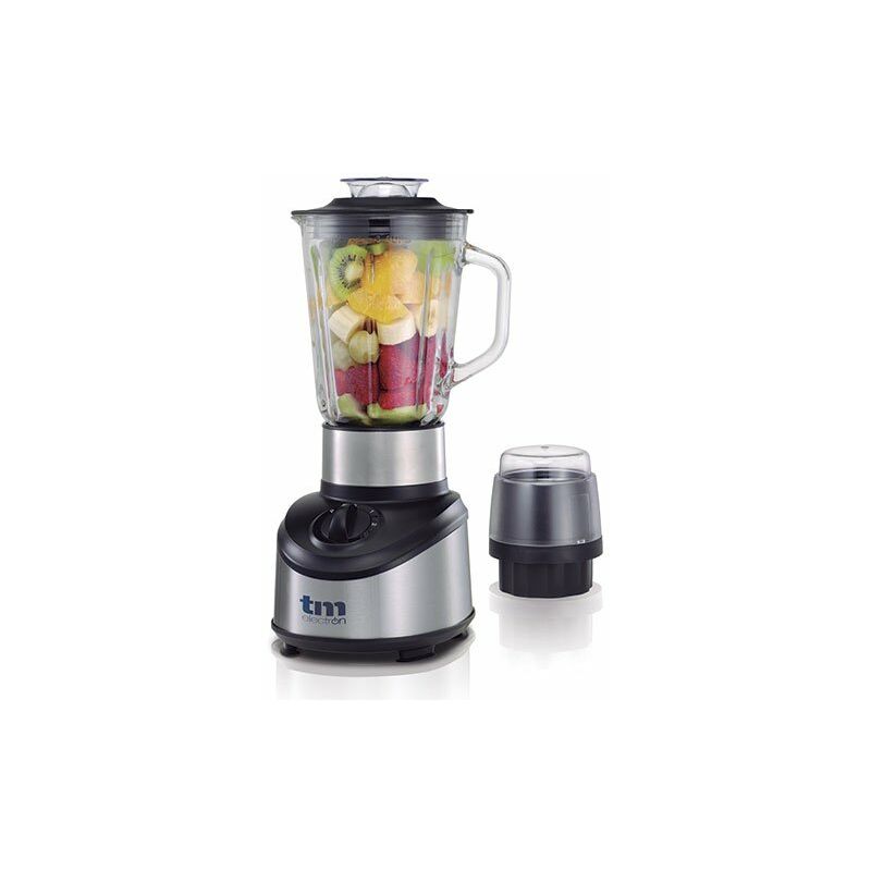 

TM Electron TMPBA012 batidora de vaso de cristal 1,5L de capacidad, 500W, cuerpo de acero y molinillo de café