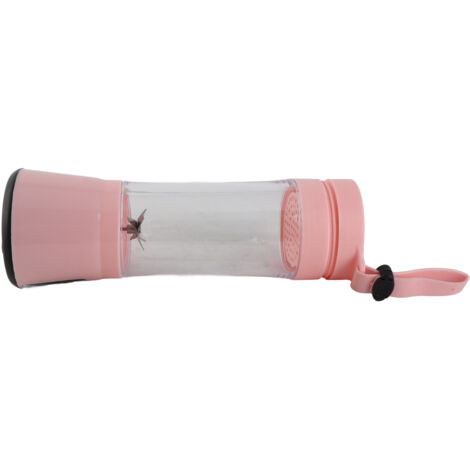 Batidora portátil recargable USB de 380 ml con 6 cuchillas de acero inoxidable, vaso para batidos de comida para bebés, modelo rosa PP PC ABS de 500 g.
