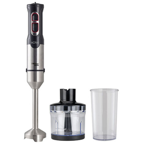 Batidora varilla pie inox 1000w c/acces pro chef 5607 solac