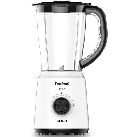 BATIDORA VASO PLÁSTICO – 1.5L – 450W – Blanco o Rojo – SOGO FR