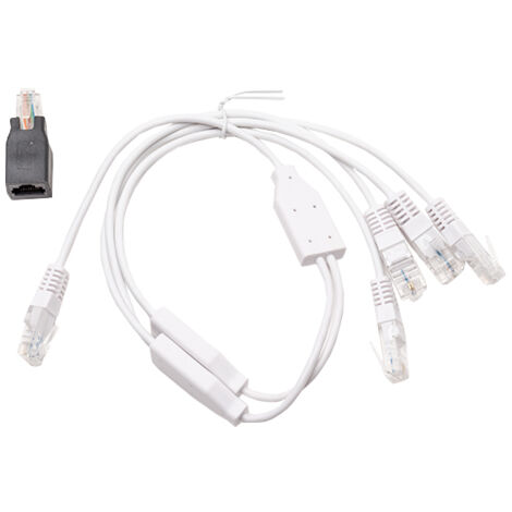 Batilec – Cordon quadruple téléphone RJ45 – 1 entrée RJ45, 4 sorties RJ45 – Longueur 60 cm – Adaptateur RJ11 inclus - BAT266283