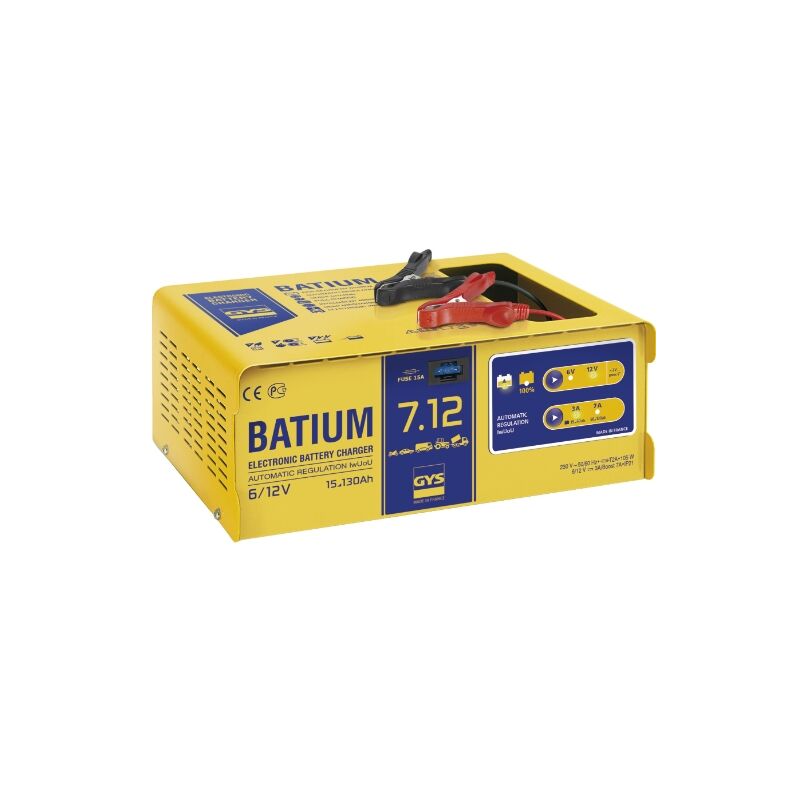 

GYS - Cargador BATIUM 7/12 CARGADOR AUTOM.BATIUM 7/12 230V-6/12V