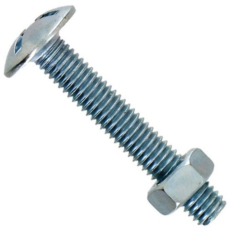 Bativis - Boulons poêliers - acier zingué - 8 x 100 mm - lot de 20