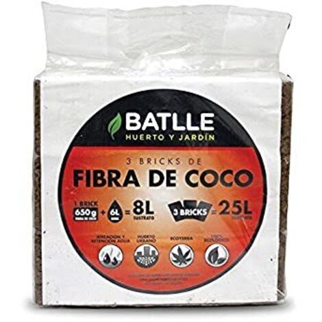 Batlle 960090pic – Fibra di Cocco Brick 650 g, 3 ud