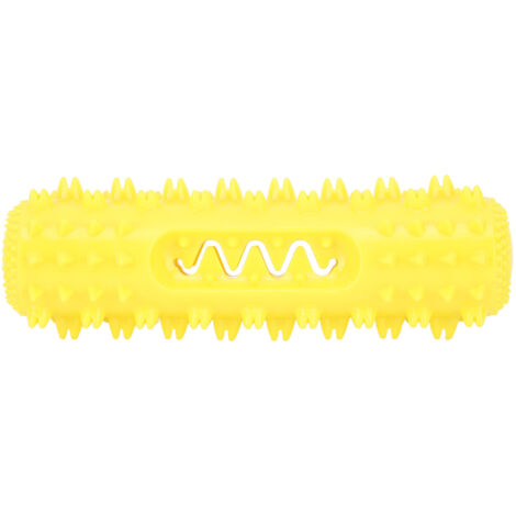 Bâton à Molaire Dentaire pour Chien, Jouet à Mâcher Nettoyant pour Dents avec Effets Sonores - Jaune