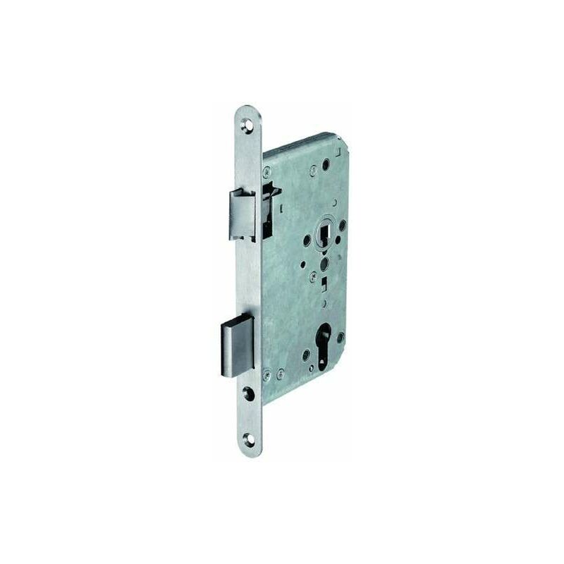 

Baton Cerradura 9020 72 55 Picaporte/Paleton Frente Redodndo Inox.2 Vueltas