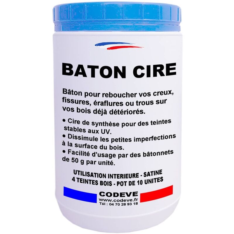 Baton Cire - - Codeve Bois - Noyer - Pour Le Rebouchage De Vos Petits Trous, Fissures, éraflures Ou Fentes.