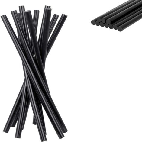 Bâton de Colle Chaude - 270 x 11 mm - Pour Réparation de Débosselages Automobiles - Adhésif Thermofusible pour Pistolet à Colle - Lot de 10 - Noir