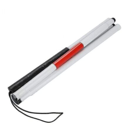 Bâton de marche pliable pour aveugles, 124 cm, 4 sections