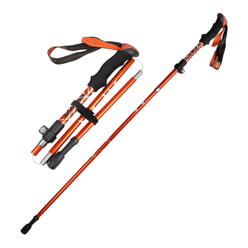 Baton de Marche Pliable,Baton de Marche Telescopique 105-137cm,Baton de Marche Nordique pour Trekking