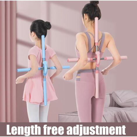 Bâton de Yoga Rétractable pour Correction Posturale et Étirement - Outil Anti-Cyphose