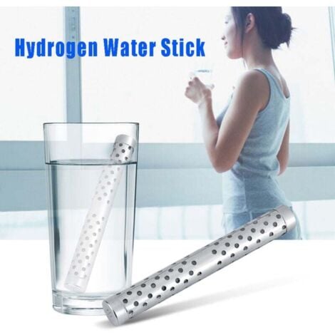 GRID COOL Bâton d'eau d'hydrogène, bâtonnets de filtre à eau en acier inoxydable pour purificateur de minéraux portable petit purificateur d'eau alcalinisant ioniseur outil de purificateur d'hydrogène augmente