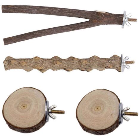 Bâton en bois pour oiseau de compagnie, jouet pour perroquet, accessoire pour cage à oiseaux