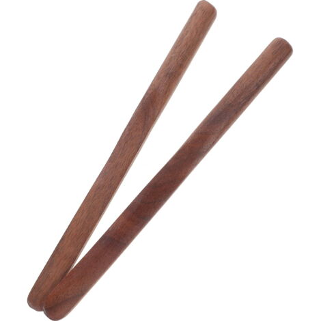 Bâton Mélangeur en Bois Noyer Noir à Tête Ronde 15 x 1 cm pour Levain, Pâte, Farce et Cuisine Maison