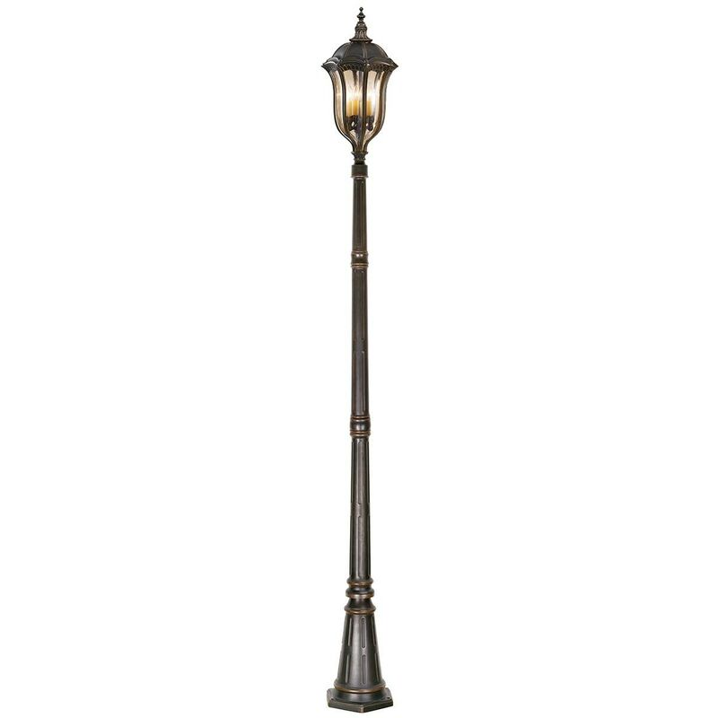 Elstead Lighting - Elstead Baton Rouge - 4 Light Outdoor Lamp Post Walnut IP44, E14