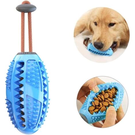 Bâtonnet de Brosse à Dents pour Chien, Jouet à Mâcher pour Chien, Distributeur de Friandises en Forme de Balle, Brosse de Toilettage Dentaire pour Chiot et Jouet à Mâcher en Caoutchouc Naturel Non Tox