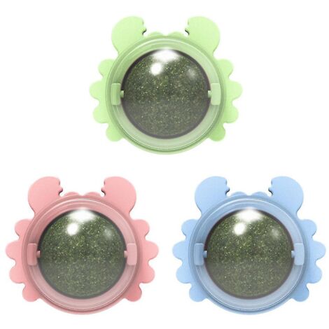 Bâtonnet d'herbe à chat pour jouets interactifs pour chats, collation à la menthe, boule de menthol saine pour animaux de compagnie, 3 pièces/