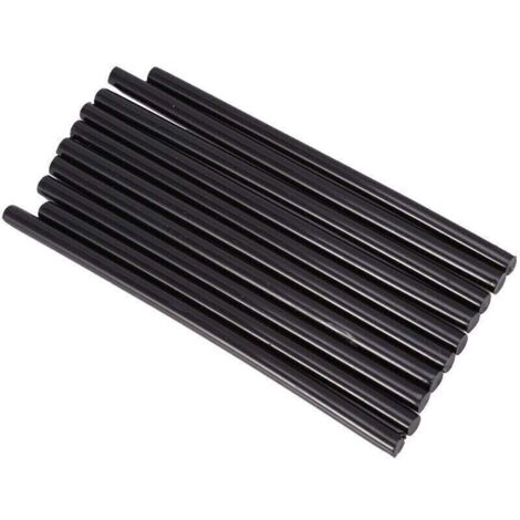 Bâtons de colle à chaud colle thermofusible bâton adhésif fonte chaude pour pistolet à colle 20W DIY Artisanat Réparations Rapides (noir) 10pcs 7 150mm