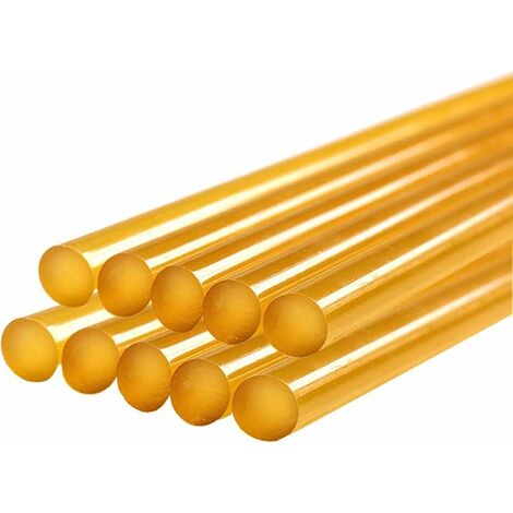 Bâtons de Colle de débosselage, Outil de débosselage sans Peinture, bâtons de Colle pour Pistolet à Colle Chaude, réparation de Voiture, Ensemble d'outils de débosselage - 10 bâtons de Colle Jaunes